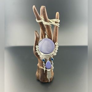 Handmade Silver Filagree Necklace with Silver Chain